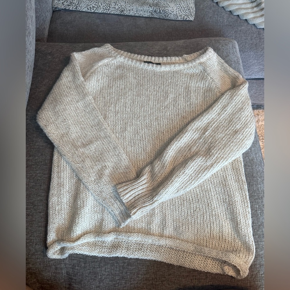 Elegant Cream Knit Sweater